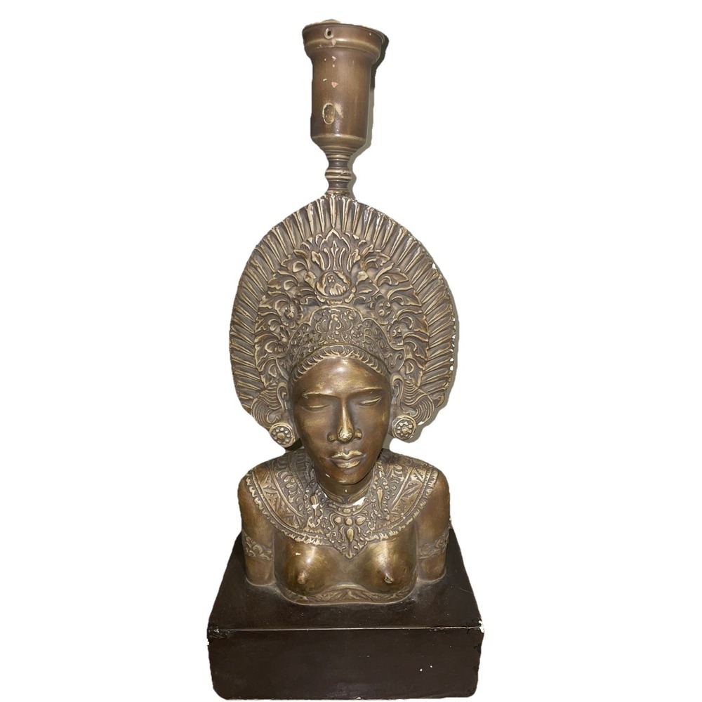 VINTAGE Regal African Princess Bust Lamp
